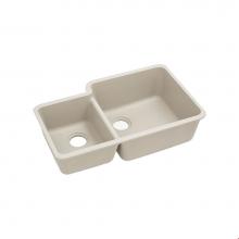 Elkay ELGOU3321LBQ0 - Quartz Classic 33'' x 20-11/16'' x 9'', Offset 40/60 Double Bowl Und