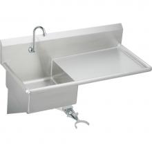 Elkay ESS4924RKC - Stainless Steel 49-1/2'' x 24'' x 10, Wall Hung Service Sink Kit