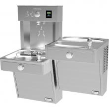 Elkay HTHBHVR8BLR-NF - Halsey Taylor HydroBoost Vandal-Resistant Bottle Filling Station & Bi-Level Reverse ADA Cooler
