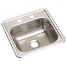 Elkay K115152 - Dayton Stainless Steel 15'' x 15'' x 5-3/16'', 2-Hole Single Bowl Dr