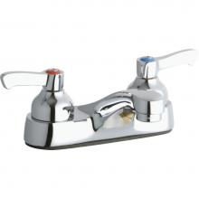 Elkay LK402L2 - 4'' Centerset with Exposed Deck Faucet Integral Spout 2'' Lever Handles