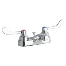 Elkay LK403T4 - 4'' Centerset with Exposed Deck Faucet with Pop-up Drain Integral Spout 4'' Wr