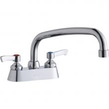 Elkay LK406AT10L2 - 4'' Centerset with Exposed Deck Faucet with 10'' Arc Tube Spout 2''