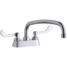 Elkay LK406AT12T4 - 4'' Centerset with Exposed Deck Faucet with 12'' Arc Tube Spout 4''