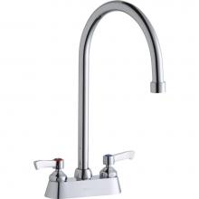 Elkay LK406GN08L2 - 4'' Centerset with Exposed Deck Faucet with 8'' Gooseneck Spout 2''