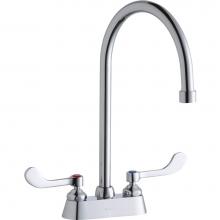 Elkay LK406GN08T4 - 4'' Centerset with Exposed Deck Faucet with 8'' Gooseneck Spout 4''