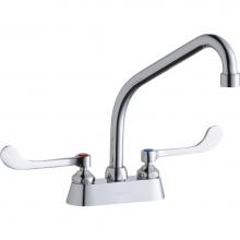 Elkay LK406HA08T6 - 4'' Centerset with Exposed Deck Faucet with 8'' High Arc Spout 6'' W