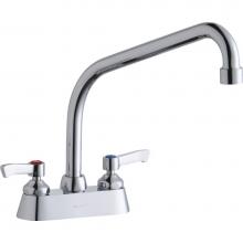 Elkay LK406HA10L2 - 4'' Centerset with Exposed Deck Faucet with 10'' High Arc Spout 2''