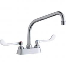 Elkay LK406HA10T6 - 4'' Centerset with Exposed Deck Faucet with 10'' High Arc Spout 6''