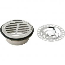 Elkay LK43 - Drain Fitting 5-1/2'' Stainless Steel Dome / Flat Grid Strainer