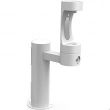 Elkay LK4410BFWHT - Outdoor ezH2O Bottle Filling Station Single Pedestal, Non-Filtered Non-Refrigerated White