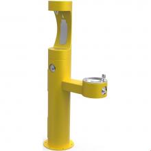 Elkay 4420BF1UFRKYLW - Halsey Taylor Endura II Outdoor HydroBoost Bottle Filling Station, Bi-Level Pedestal Non-Filtered