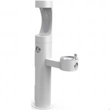 Elkay LK4420BF1UWHT - Outdoor ezH2O Upper Bottle Filling Station Bi-Level Pedestal, Non-Filtered Non-Refrigerated White