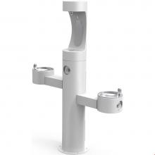 Elkay LK4430BF1UWHT - Outdoor ezH2O Upper Bottle Filling Station Tri-Level Pedestal, Non-Filtered Non-Refrigerated White