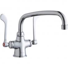 Elkay LK500AT10T6 - Single Hole with Concealed Deck Faucet with 10'' Arc Tube Spout 6'' Wristblade