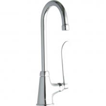 Elkay LK535GN05T6 - Single Hole with Single Control Faucet with 5'' Gooseneck Spout 6'' Wristblade