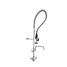 Elkay LK543AF10LC - Single Hole Concealed Deck Mount Faucet 44in Flexible Hose with 1.2 GPM Spray Head Plus 10in Arc T