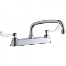 Elkay LK810AT10T4 - 8'' Centerset with Exposed Deck Faucet with 10'' Arc Tube Spout 4''