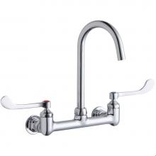 Elkay LK940LGN05T6H - 8'' Centerset Deck Mount Laminar Flow Faucet with 5'' Gooseneck Spout 6'&