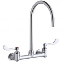 Elkay LK940LGN08T4H - 8'' Centerset Deck Mount Laminar Flow Faucet with 8'' Gooseneck Spout 4'&