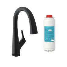 Elkay LKAV7051FMB - Avado Single Hole 2-in-1 Kitchen Faucet with Filtered Drinking Water, Matte Black