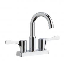 Elkay LKD24898BHC - 4'' Centerset Exposed Deck Mount Faucet with Arc Spout and 4'' Lever Handles