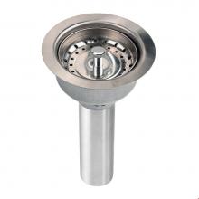 Elkay LKJ35 - 3-1/2'' Drain Fitting Stainless Steel Body with, Strainer Basket Matte Finish