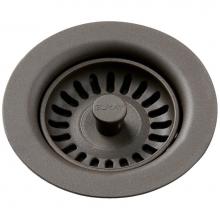 Elkay LKQS35CN - Polymer Drain Fitting with Removable Basket Strainer and Rubber Stopper Chestnut