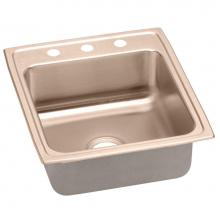 Elkay DLR2022102-CU - CuVerro Antimicrobial Copper 19-1/2'' x 22'' x 10-1/8'', Single Bowl