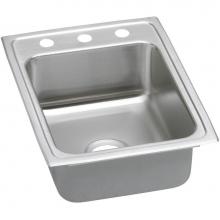 Elkay LRADQ172265MR2 - Lustertone Classic Stainless Steel 17'' x 22'' x 6-1/2'', MR2-Hole S