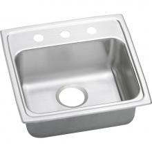 Elkay LRADQ191950MR2 - Lustertone Classic Stainless Steel 19-1/2'' x 19'' x 5'', MR2-Hole S