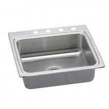 Elkay LRAD252265X - 18 Gauge 25'' X 22'' X 6.5'' Single Bowl Kitchen Sink