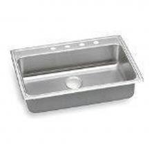 Elkay LRAD312255X - 18 Gauge 31'' X 22'' X 5.5'' Single Bowl Kitchen Sink