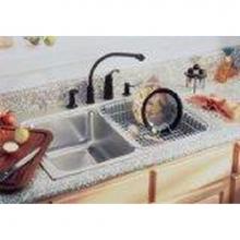 Elkay LRAD332240X - 18 Gauge 33'' X 22'' X 4'' Double Bowl Kitchen Sink