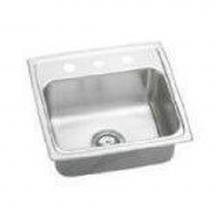 Elkay PSRADQ191955LX - 20 Gauge 19.5'' X 19'' X 5.5'' Single Bowl Sink