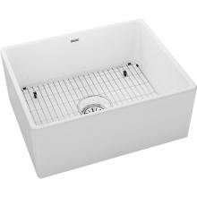 Elkay SWUF2520WHC - Fireclay 24-7/16'' x 19-11/16'' x 9-1/8'' Single Bowl Farmhouse Sink