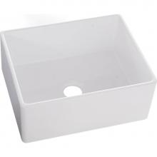 Elkay SWUF2520WH - Fireclay 24-7/16'' x 19-11/16'' x 9-1/8'' Single Bowl Farmhouse Sink