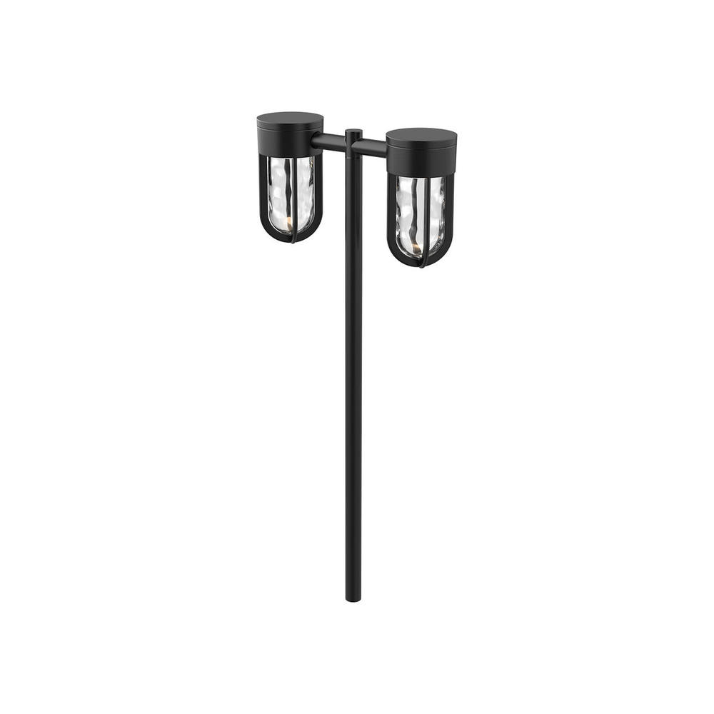 DAVY 24&#34; DOUBLE EXTERIOR GARDEN BLACK, 9W, LV 12VAC, 3000K, 90CRI