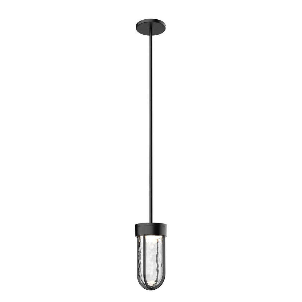 DAVY 9&#34; EXTERIOR PENDANT BLACK, 14W, 120VAC LED, 3000K, 90CRI