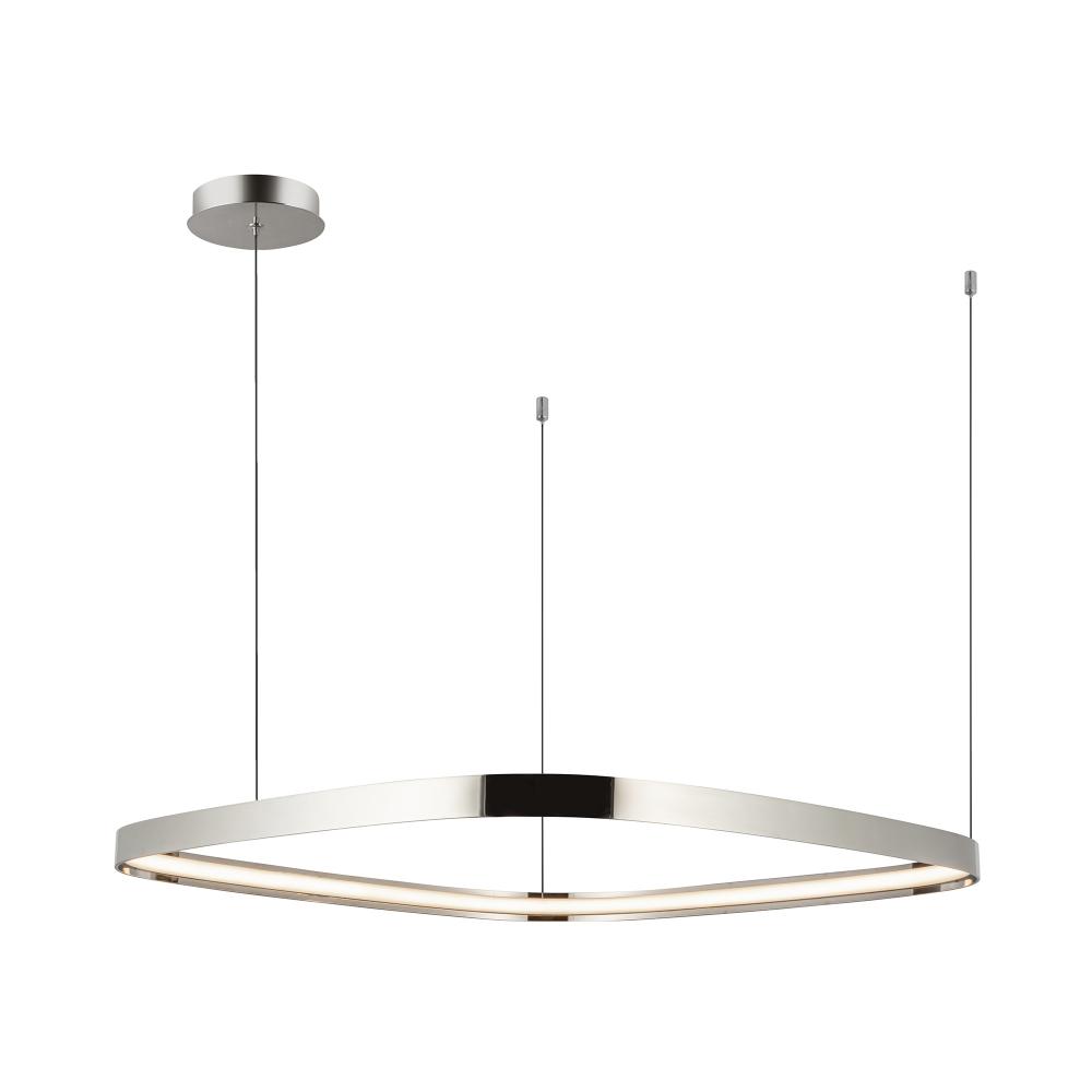 Yukon 31-in Polished Nickel LED Pendant