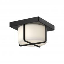 Kuzco Lighting Inc FM45907-BK/OP - Regalo 7-in Black/Opal Glass LED Flush Mount