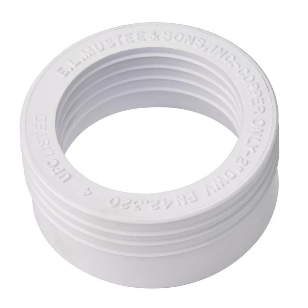 Shower Drain Seal, 2&apos;&apos;, PVC, For Copper Pipe, White