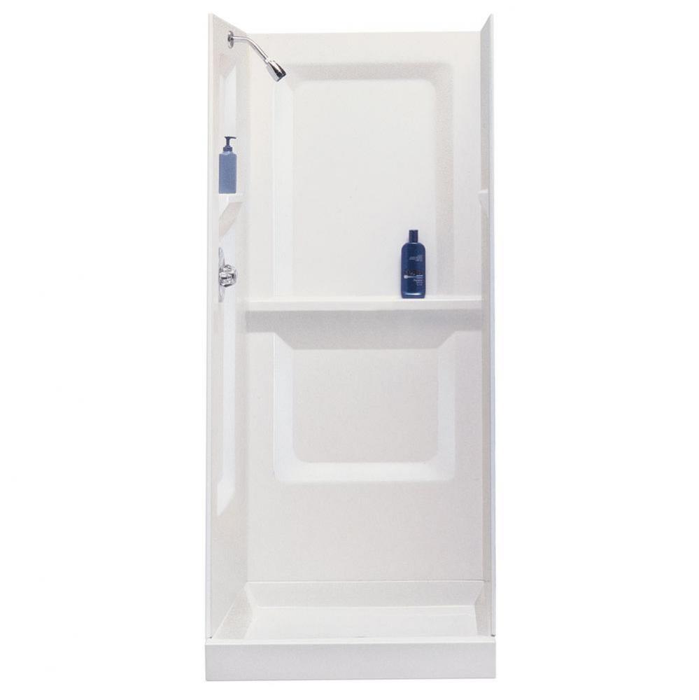 Durawall Shower Wall, 32&apos;&apos;x32&apos;&apos;, Fiberglass, White, Fits 3232M