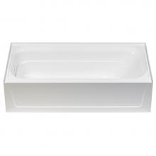 Mustee And Sons T6030LBT - Topaz Bathtub, Fiberglass, Biscuit, Left Hand