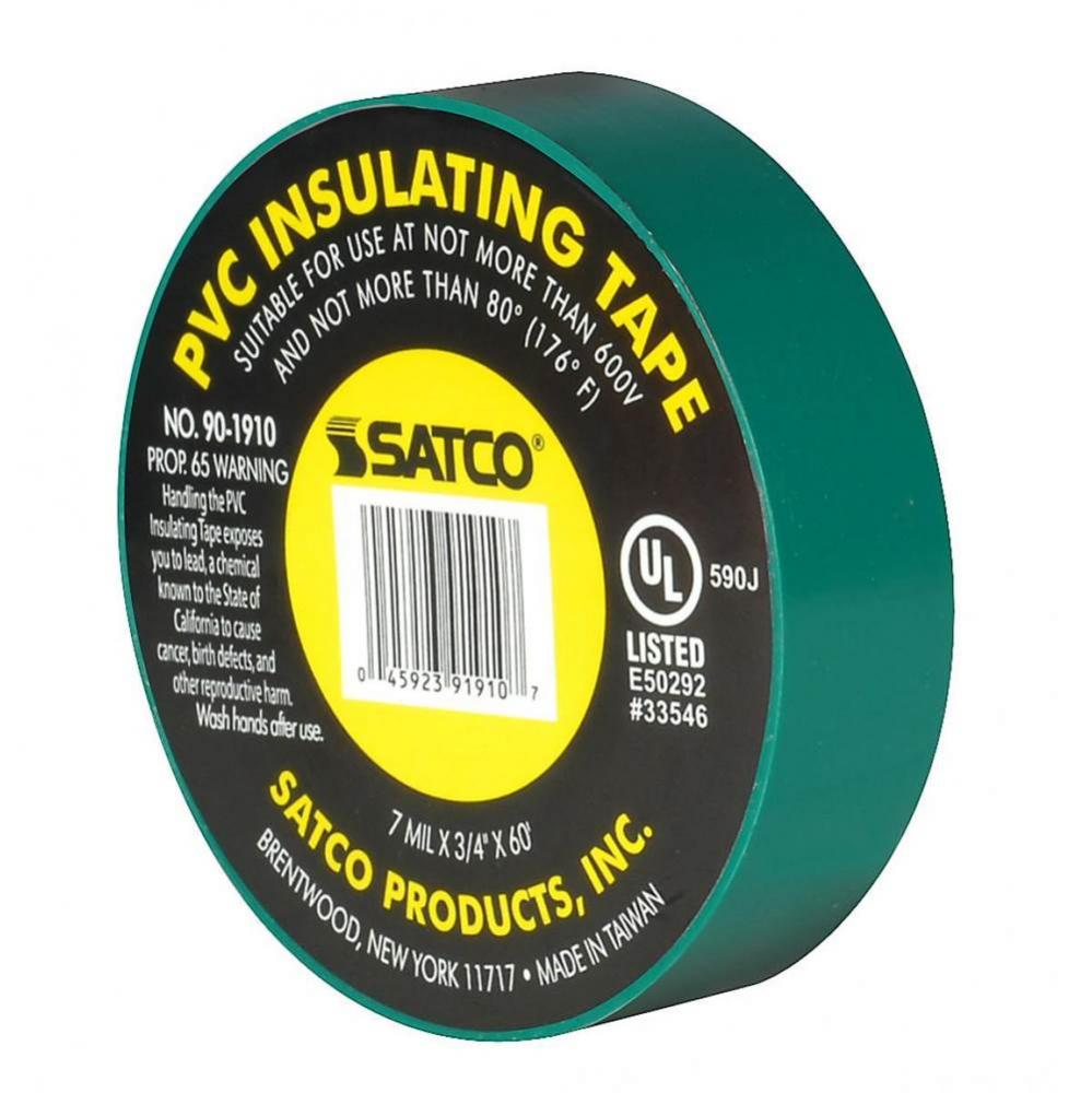 Green Elec Tape 60 Ft. 3/4&apos;&apos;