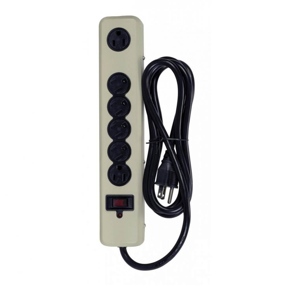 Beige 6 Outlet Metal Surge