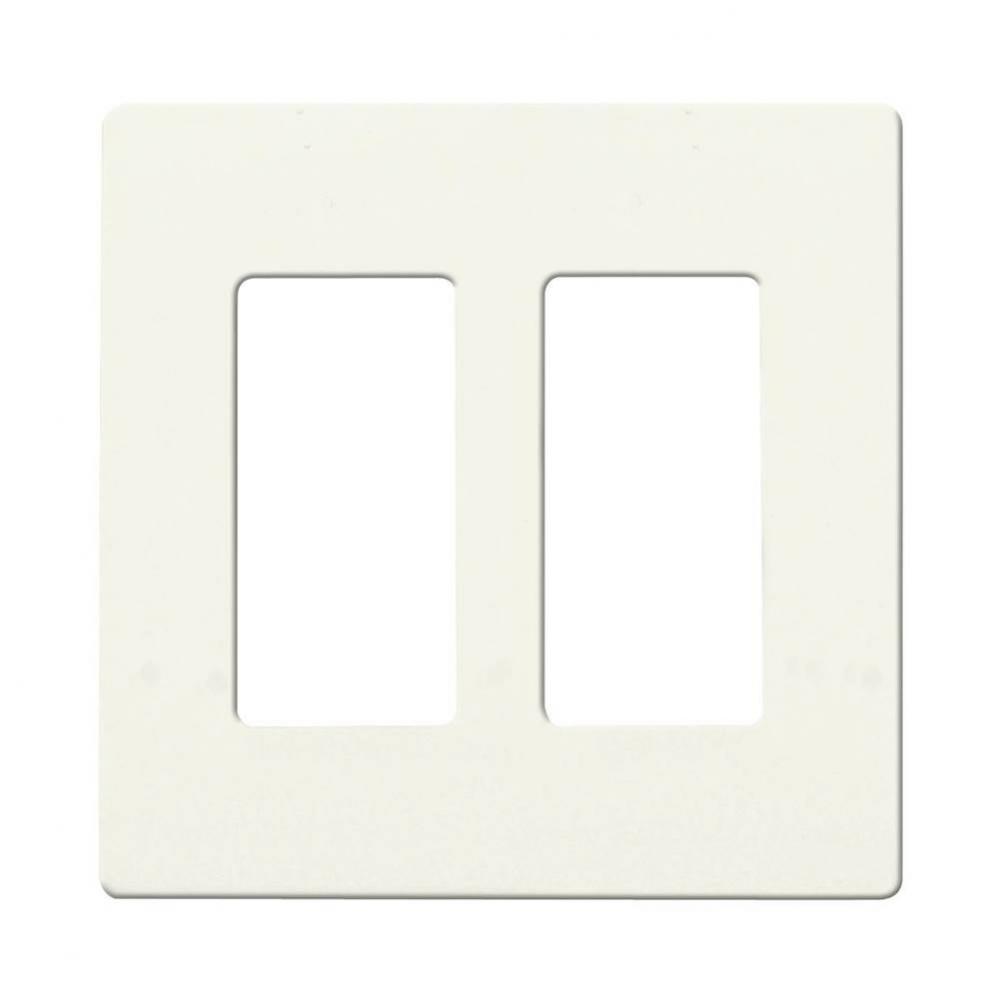 Claro 2 Gang Wallplate White