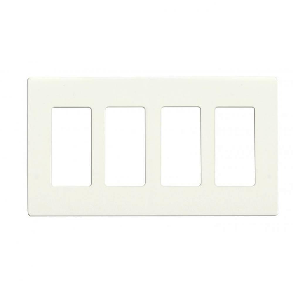 Claro 4 Gang Wallplate White