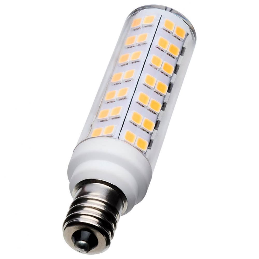 6.5 Watt T6 LED - Clear Finish - E12 Base - 3000K - 120 Volt