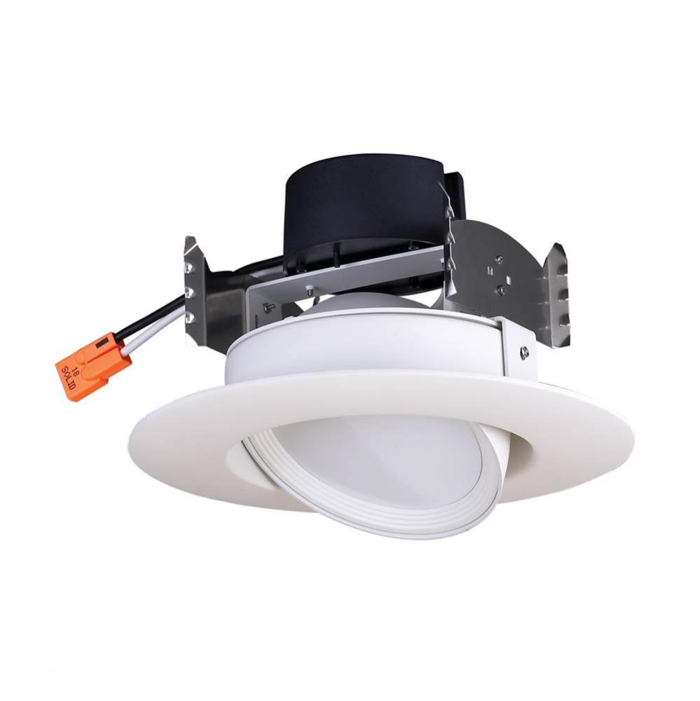 9.5 W LED Directional Retrofit Downlight-Gimbaled, 4&apos;&apos;, 2700K, 90&apos;&apos; Beam Sprea